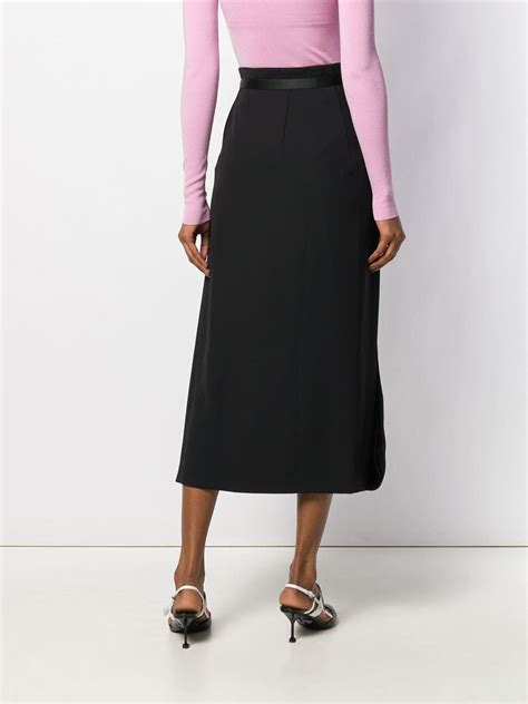 prada satin wrap skirt|prada pleated skirt.